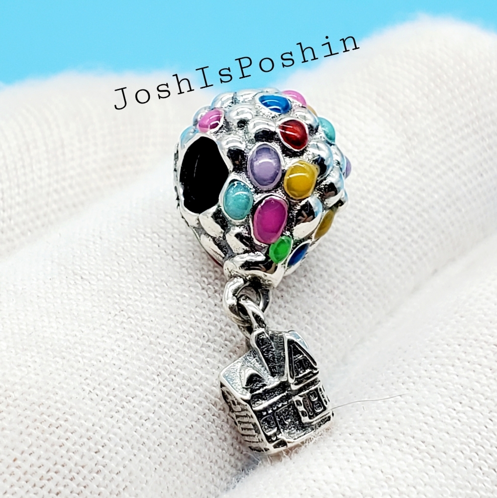 Sterling silver dangle house bracelet charm